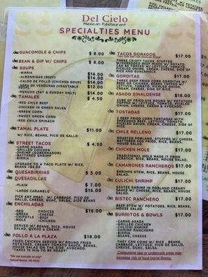 Menu photo 1 Del Cielo Tamales Tucson, AZ