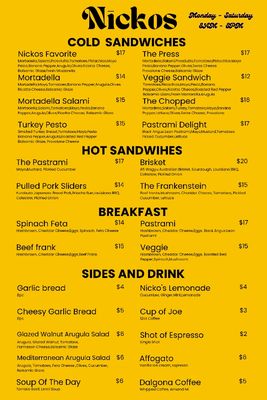 Menu photo 8 Nickos Sandwiches Glendale, CA Menu photo 8 Nickos Sandwiches Glendale, CA