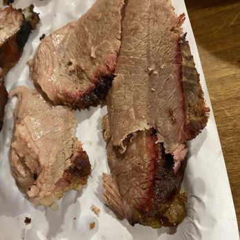 Smokin' Joe's Rib Ranch - The brisket absent of any bark. Somebody needs to learn how to slice a brisket. - Barbeque Near Me - Davis, Oklahoma Smokin' Joe's Rib Ranch - The brisket absent of any bark. Somebody needs to learn how to slice a brisket. - Barbeque Near Me - Davis, Oklahoma
