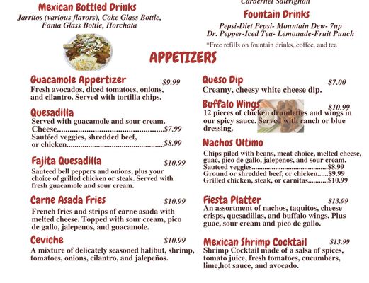 Menu photo 2 Casa Chavez Mexican Restaurant Rock Springs, WY