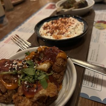 Porto Lounge - Bang bang cauliflower, honey Greek dip, lamb kahfta - Bars Near Me - Bristol, BST Porto Lounge - Bang bang cauliflower, honey Greek dip, lamb kahfta - Bars Near Me - Bristol, BST