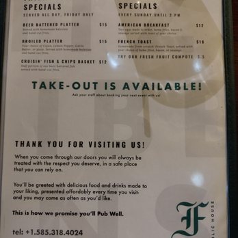 Fitzgibbons Public House - Specials menu - Irish Pub Near Me - Medina, New York Fitzgibbons Public House - Specials menu - Irish Pub Near Me - Medina, New York