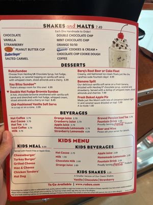 Menu photo 5 Ruby's Diner Costa Mesa, CA