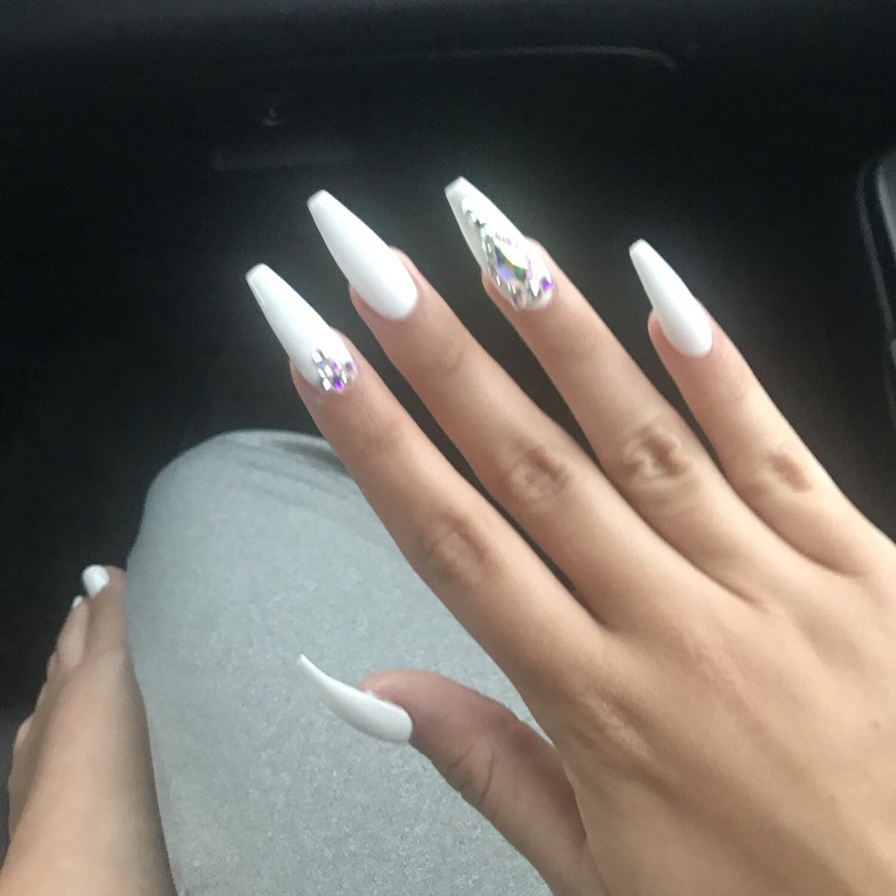 Nail Addicts - Gel Polish with Coffin Acrylic - Nail Salons Near Me - Clinton Township, Michigan