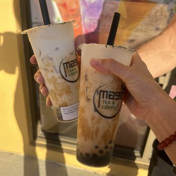 Magic Tea and Coffee - Cream Brle Brown Sugar Bubble w Foam, Tiger Boba Milk Tea - Bubble Tea Near Me - Tampa, Florida