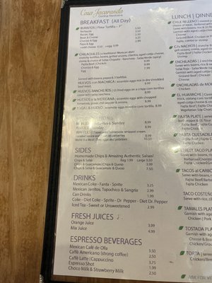 Menu photo 3 Casa Jacaranda - Cocina Mexicana Mansfield TX Mansfield, TX