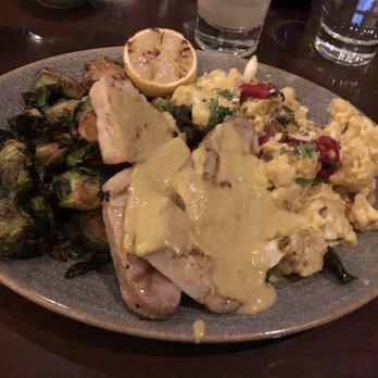 Pacific Catch - Opah fish in curry sauce with Thai Brussels sprouts - Seafood Near Me - Mountain View, California Pacific Catch - Opah fish in curry sauce with Thai Brussels sprouts - Seafood Near Me - Mountain View, California