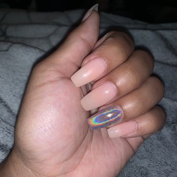 TopTek Nail Spa - Full set with dip and chrome nail. - Nail Salons Near Me - Arlington, Texas