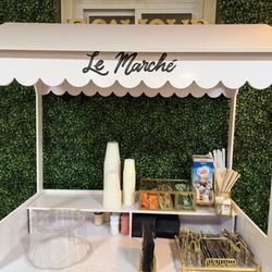 La Vie French Café - The coffee stand was also adorable. They had packets of monk fruit in the orange little packets.