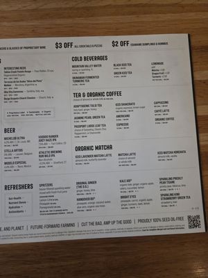 Menu photo 1 True Food Kitchen Oakbrook, IL Menu photo 1 True Food Kitchen Oakbrook, IL