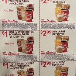 Tim Hortons - The August coupon is out and it's not one of their better ones