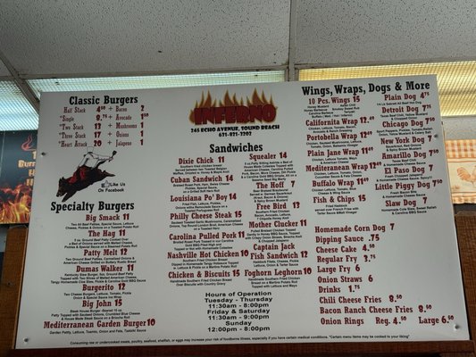 Menu photo 1 Inferno the Restaurant Sound Beach, NY
