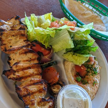 Chicken Maison - Chicken kabob with salad and hummus - Middle Eastern Near Me - Redondo Beach, California