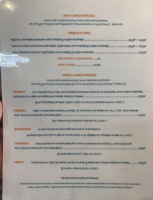 Menu photo 2 The Full Moon Oyster Bar Jamestown, NC