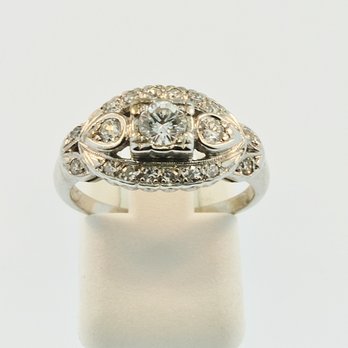 Rogers Jewelry - White gold and diamond antique style ring - Jewelry Near Me - Quincy, Massachusetts
