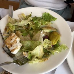 A really sad looking Greek salad
