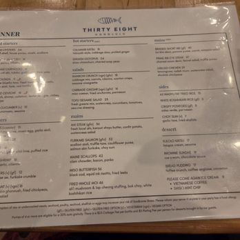 Thirty Eight - Menu: Sept 2026 - Seafood Near Me - Urban Honolulu, Hawaii Thirty Eight - Menu: Sept 2026 - Seafood Near Me - Urban Honolulu, Hawaii