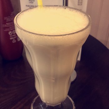 Russell's Cafe - Banana Milkshake £1.99 - Coffee & Tea Near Me - Rochdale, RCH
