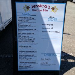Jessica's Unique Bite Burgers - Menu!