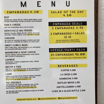 Empanada Kitchen - Menu - Empanadas Near Me - San Diego, California Empanada Kitchen - Menu - Empanadas Near Me - San Diego, California