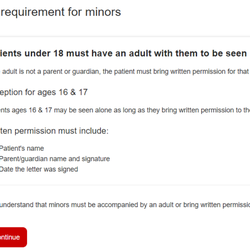 CVS pharmacy - Requirement for minors