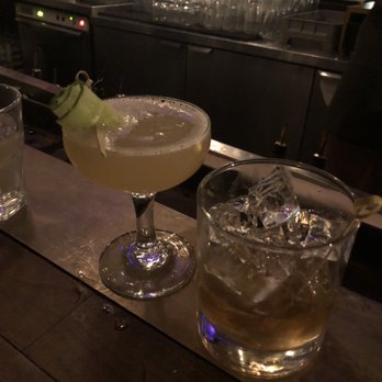 Philemon Bar - two cocktails on the bar - Wine Bars Near Me - Montreal, Quebec