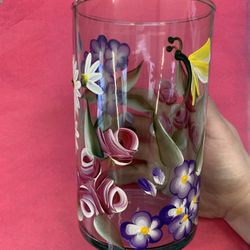 Amy's Flower Junction - Hand painted vase