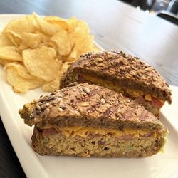Princess Cafe - Curried Tuna Melt with potato chips