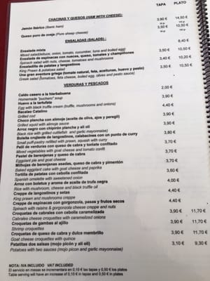 Menu photo 4 Catalina Seville, SE Menu photo 4 Catalina Seville, SE