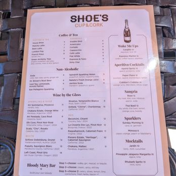 Shoe’s Cup and Cork - Menu - New American Near Me - Leesburg, Virginia Shoe’s Cup and Cork - Menu - New American Near Me - Leesburg, Virginia