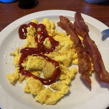 Corky's Kitchen & Bakery - My buttery scrambled eggs and bacon! - Breakfast & Brunch Near Me - Perris, California