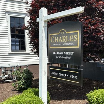 The Charles - Sign in Front - American Near Me - Wethersfield, Connecticut
