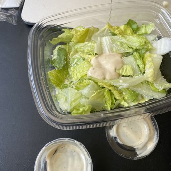 Panera Bread - Half of a salad gets you a tablespoons of salad dressing. Awesome. - Salad Near Me - Pico Rivera, California