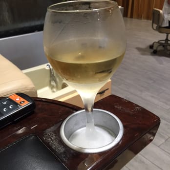 Avenue Nails & Spa - Iced glass with white wine with my pedi - Nail Salons Near Me - Austin, Texas