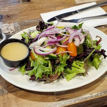 Alchemist & Barrister - Side salad, that accompanied the Blackened Salmon Sandwich. - Pubs Near Me - Princeton, New Jersey Alchemist & Barrister - Side salad, that accompanied the Blackened Salmon Sandwich. - Pubs Near Me - Princeton, New Jersey