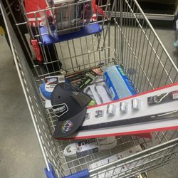 Harbor Freight - Loaded up my cart with a free hat (I spent over $35) and some goodies I want and need
