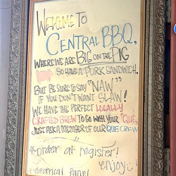 Central BBQ - Framed ordering instructions - Barbeque Near Me - Memphis, Tennessee Central BBQ - Framed ordering instructions - Barbeque Near Me - Memphis, Tennessee