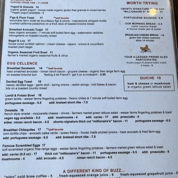 Ubuntu Cafe - Menu - Cafes Near Me - Long Beach, California