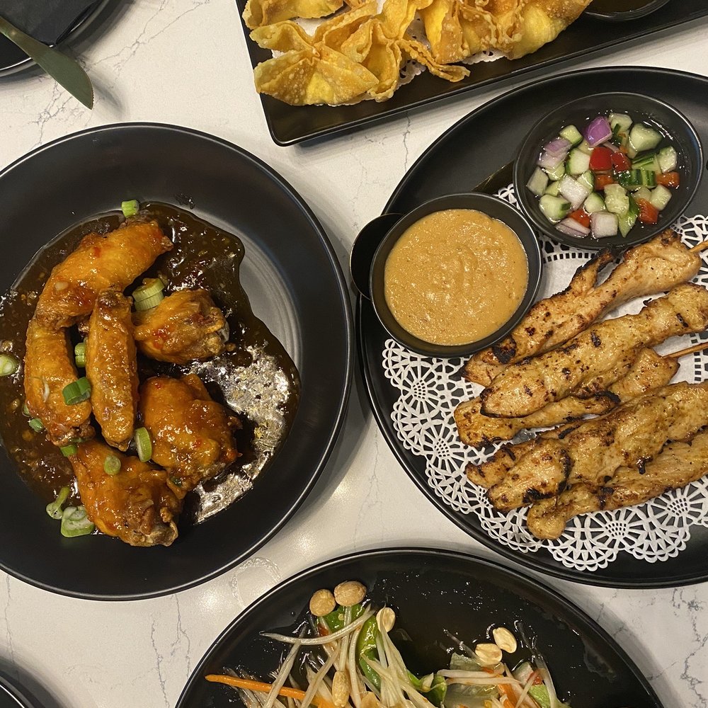 Linjee Thai - Linjee sweet chili wings, papaya salad, chicken satay, crab rangoons - Thai Near Me - Alexandria, Virginia Linjee Thai - Linjee sweet chili wings, papaya salad, chicken satay, crab rangoons - Thai Near Me - Alexandria, Virginia