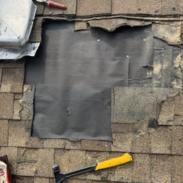 black paper supposed to cover hole in attic