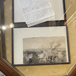 Authentic Civil War battle scene drawn with charcoal by artist on the battlefield (see description) Authentic Civil War battle scene drawn with charcoal by artist on the battlefield (see description)
