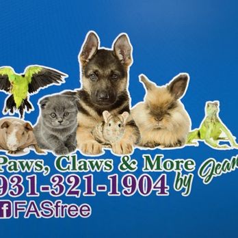 Paws, Claws & More by Jean - My logo and contact info. - Pet Services Near Me Paws, Claws & More by Jean - My logo and contact info. - Pet Services Near Me