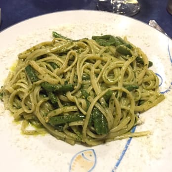 Trattoria Via Dell'amore - Pesto pasta with green beans. - Italian Near Me - Riomaggiore, SP