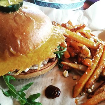 Broderick - Duck Burger with Buffalo Blue Fries - Burgers Near Me - Walnut Creek, California