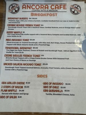 Menu photo 6 Ancora Cafe Albuquerque, NM
