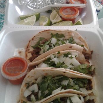Chevron - Beef tacos on flour tortillas with extra hot red salsa & extra limes...sooooo good and highly recommended! - Gas Stations Near Me - Dallas, Texas