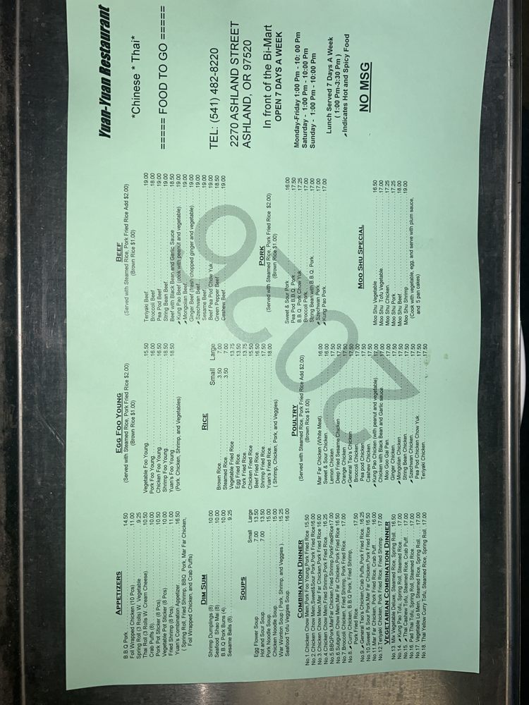 Food from Yuan-Yuan Restaurant 