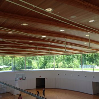 Grace Farms - Again, basketball court -- brilliant use of glu-lam that allows for +80 feet of clear span. - Parks Near Me - New Canaan, Connecticut Grace Farms - Again, basketball court -- brilliant use of glu-lam that allows for +80 feet of clear span. - Parks Near Me - New Canaan, Connecticut