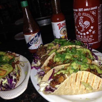 Speakeasy  - All of the soft tacos with all of the hot sauces (4 for $16) at Speakeasy in Petaluma. - New American Near Me - Petaluma, California