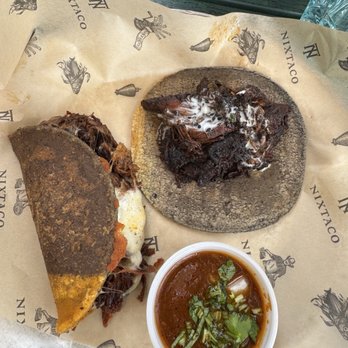 Nixtaco - Chicken mole and quesabirria tacos - Mexican Near Me - Roseville, California